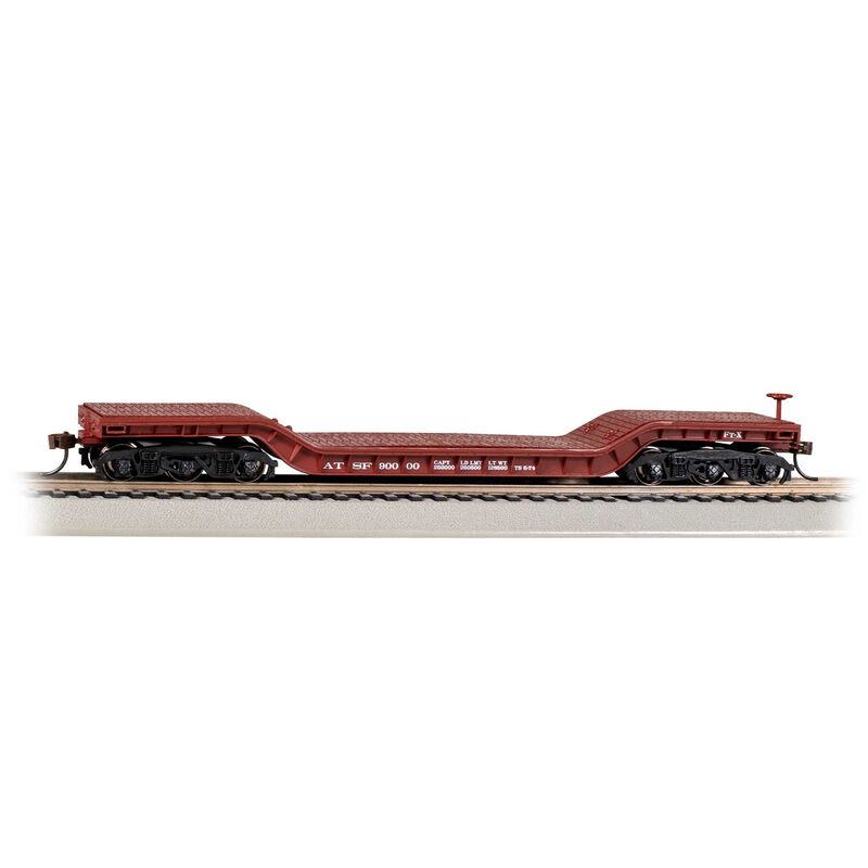 HO 52' Center-Depressed Flat Car - Santa Fe #90000
