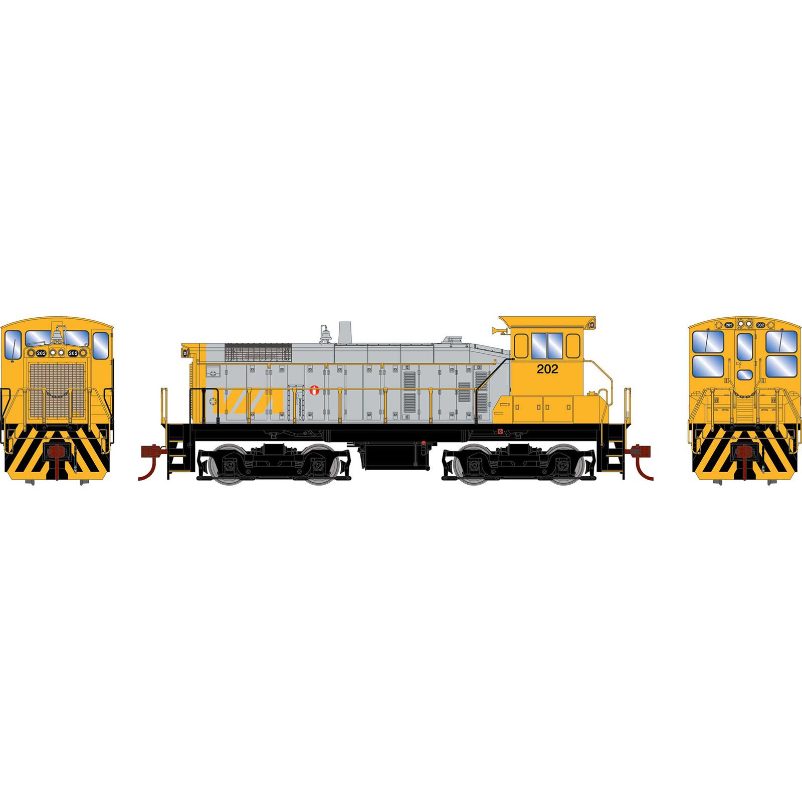 HO SW1000 Locomotive, VIA #202