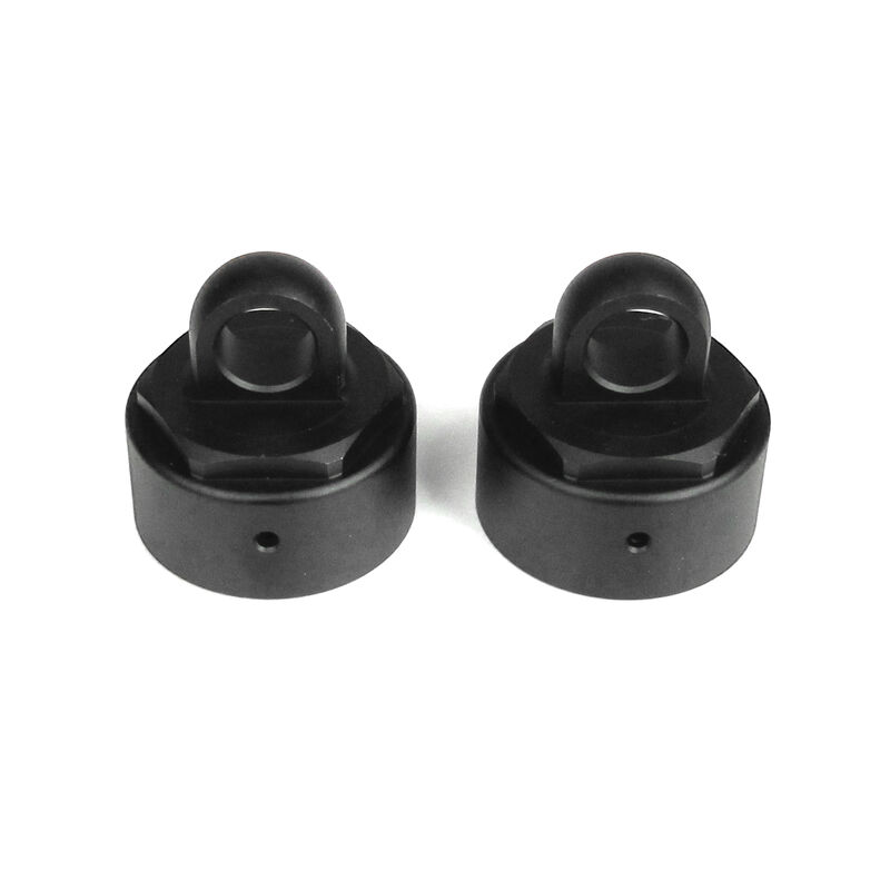 TEKNO RC LLC Shock Caps Aluminum, Black, NonVented (2) Tower Hobbies