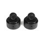 Shock Caps Aluminum, Black, Non-Vented (2)