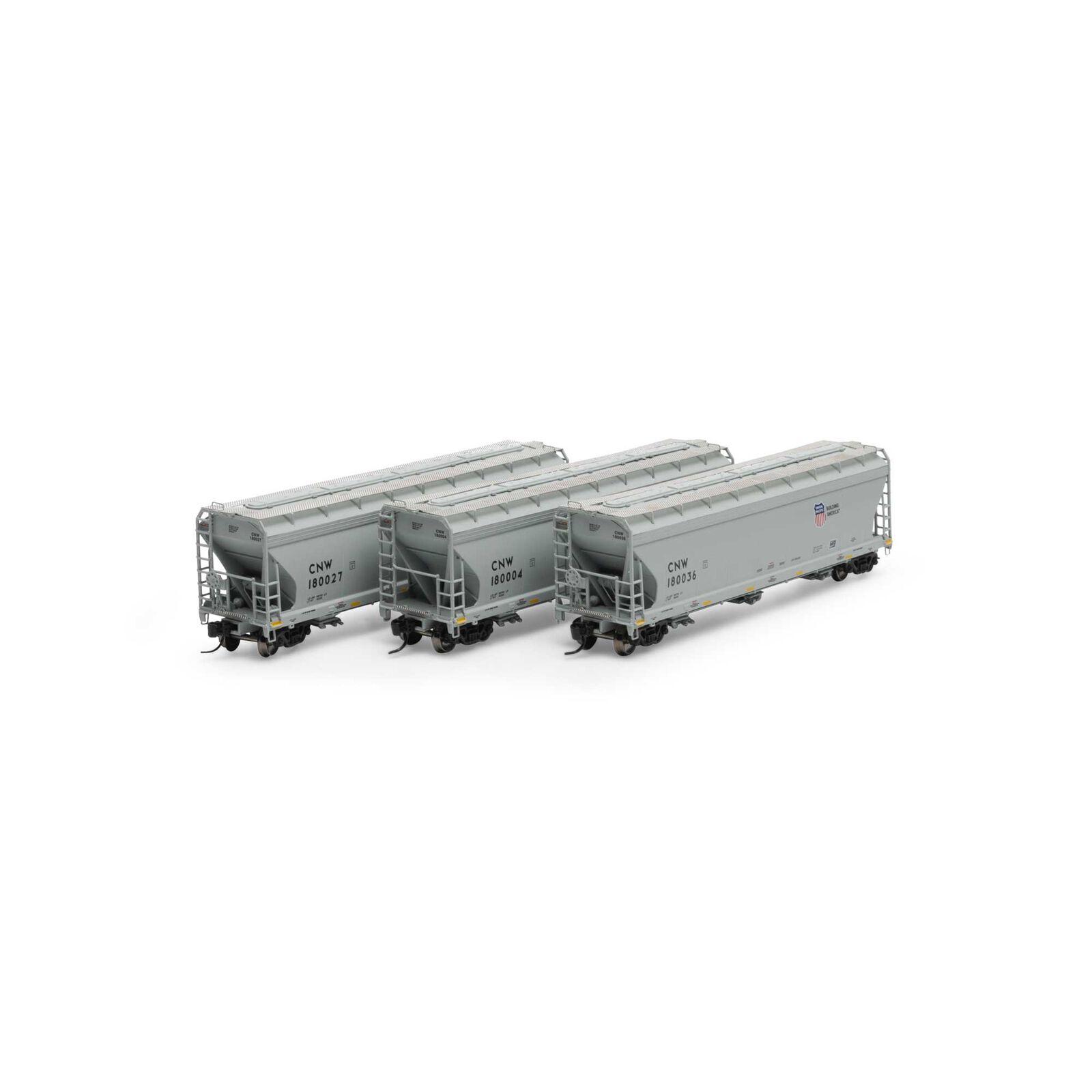 N ACF 4600 3-Bay Center Flow Hopper, C&NW (3)