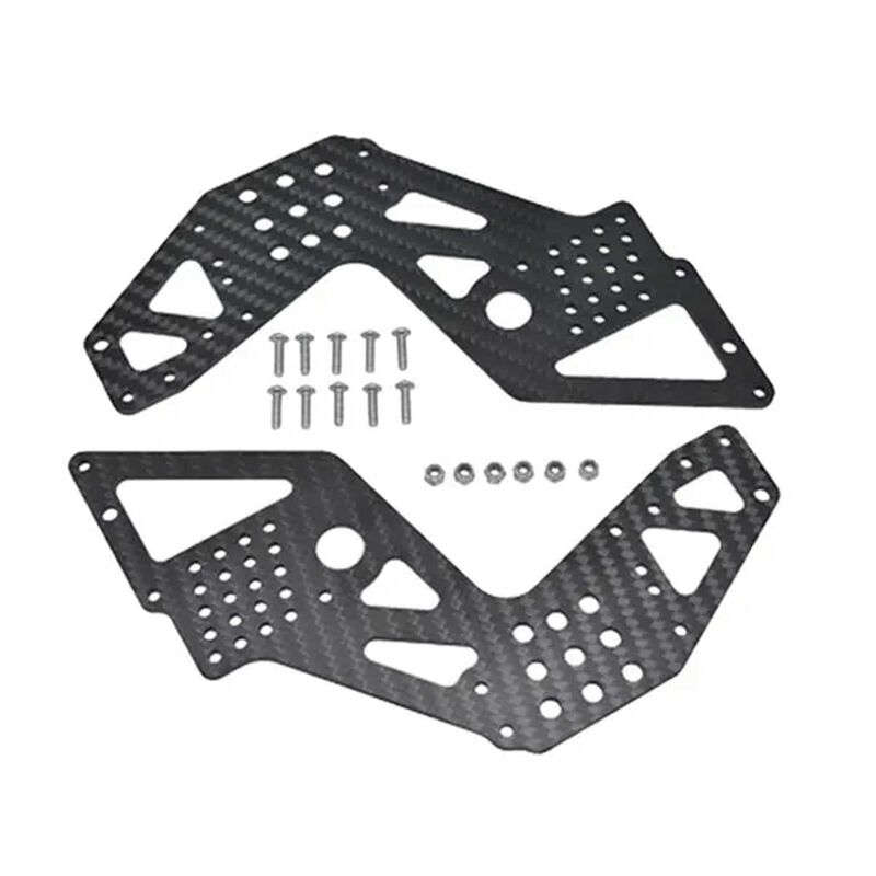 Carbon Fiber F/R Side Chassis (2) Plates for Losi LMT 4WD Monster