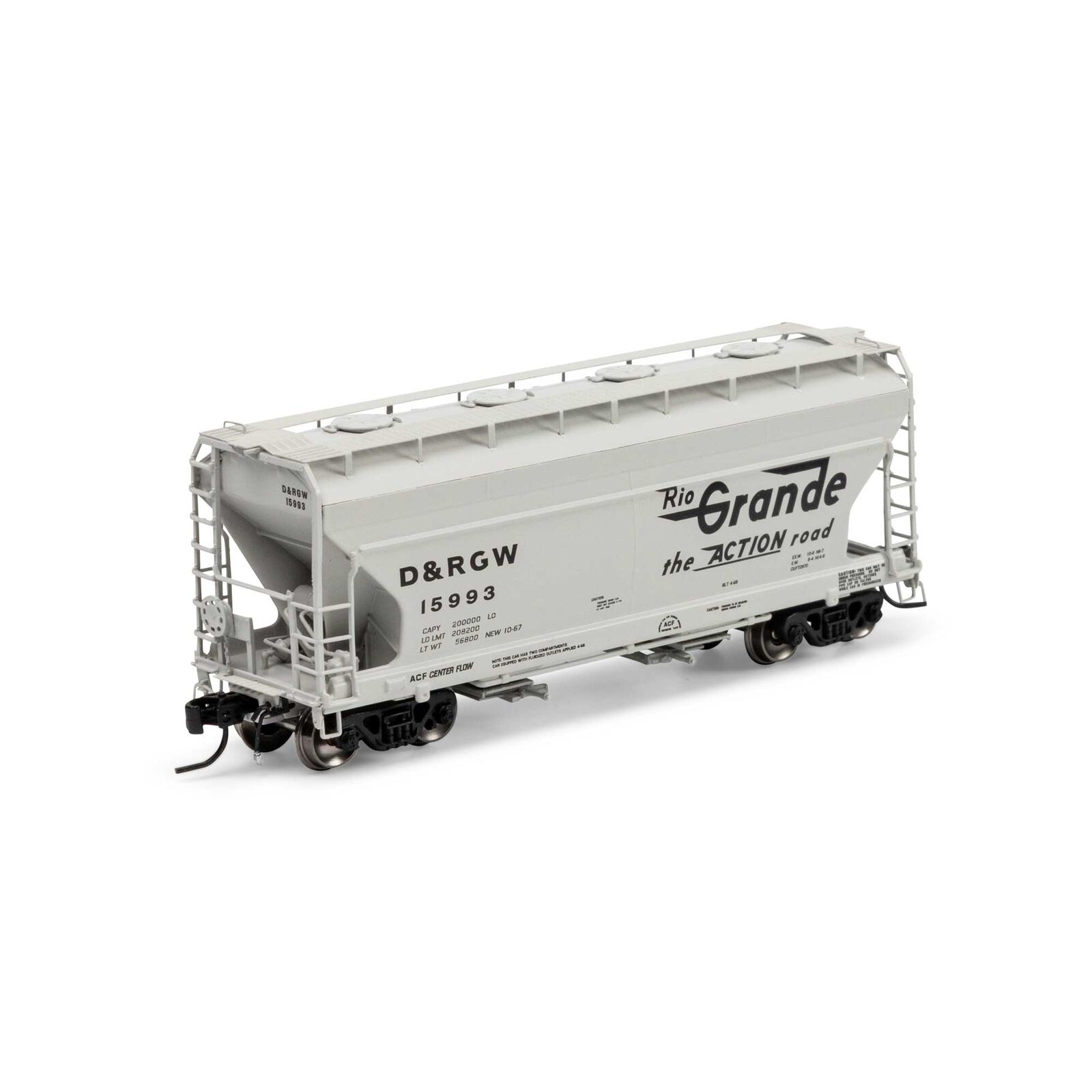N ACF 2970 Covered Hopper, DRGW #15993