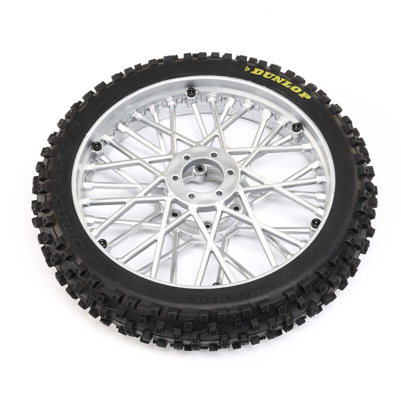Dunlop MX53 Front Tire Mounted, Chrome: Promoto-MX