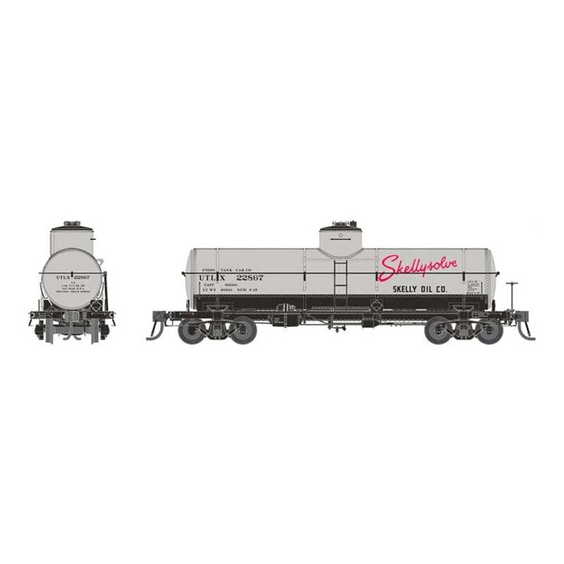 HO Union X-3 8K gal Tankcar: UTLX - Skellysolve Original: 6-Pack #1