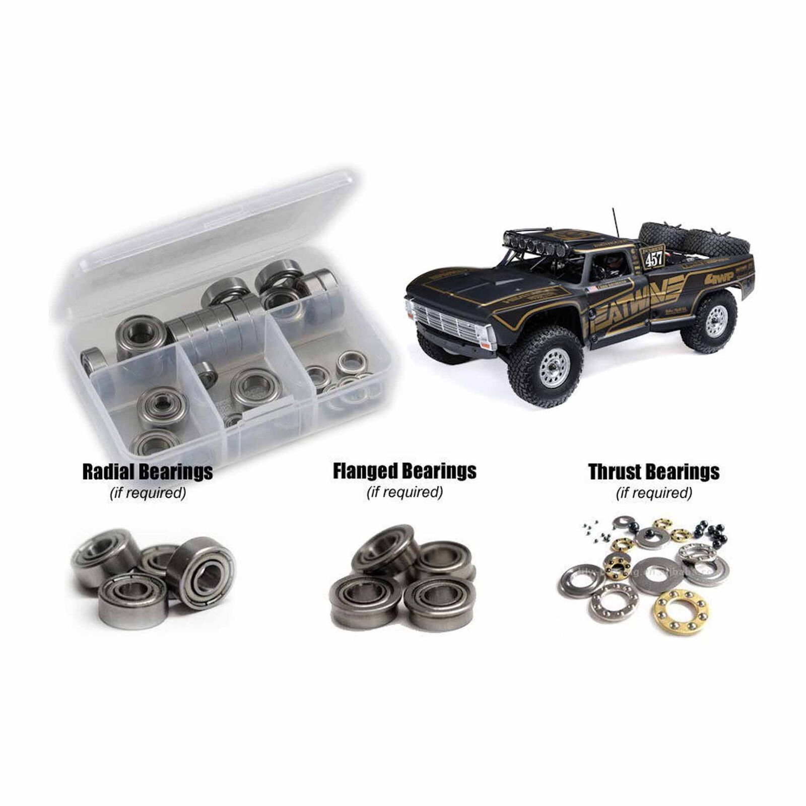 Team Losi Baja Rey 2.0 F100 RTR 1/10th (#LOS03049) Metal Shielded Bearing Kit