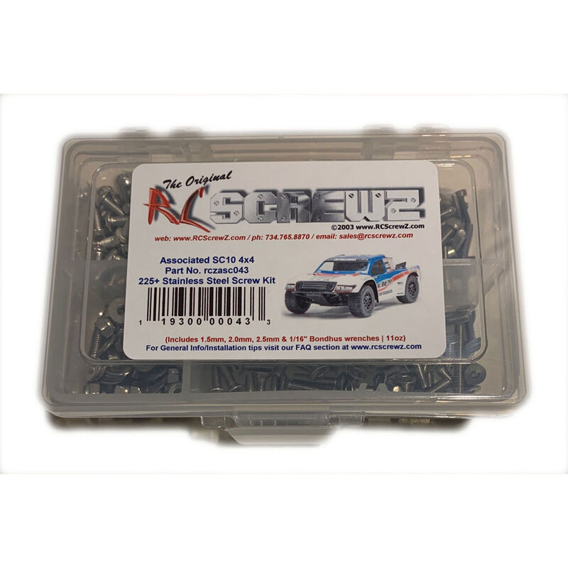 Stainless Steel Screw Set: Team Associated SC10 4x4