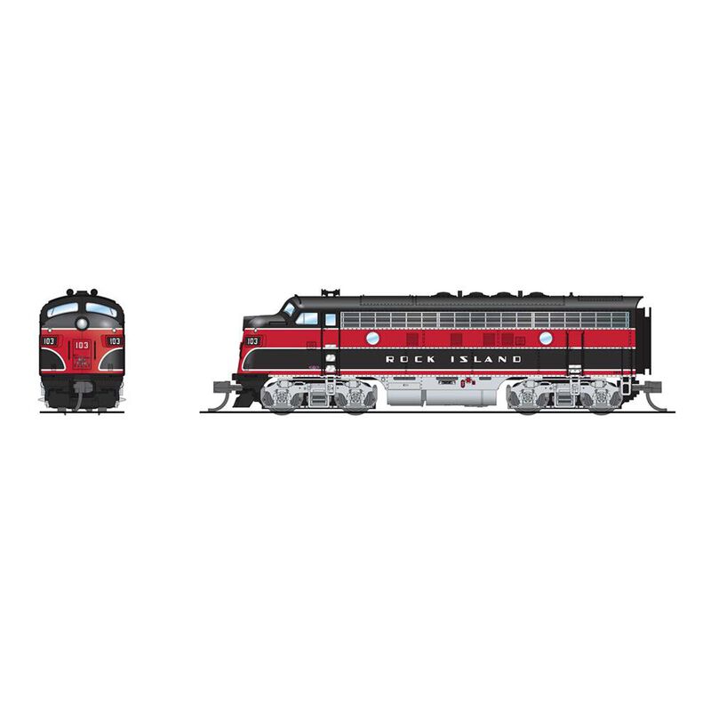 N EMD F7 A/B Locomotive, Unpowered B, Paragon4, CRIP #103/105B