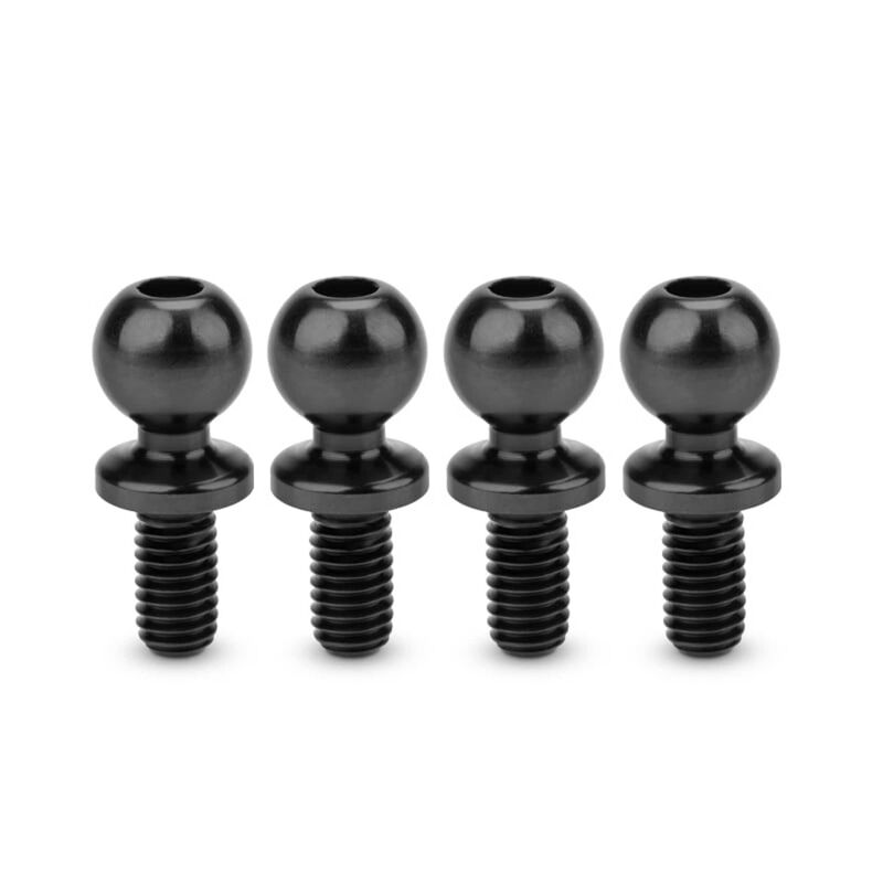 Revolted Titanium Ball-Studs, 5.5 x 6mm, Stealth Black (4)