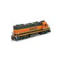 HO GP39-2u Locomotive with DCC & Sound, BNSF #2837