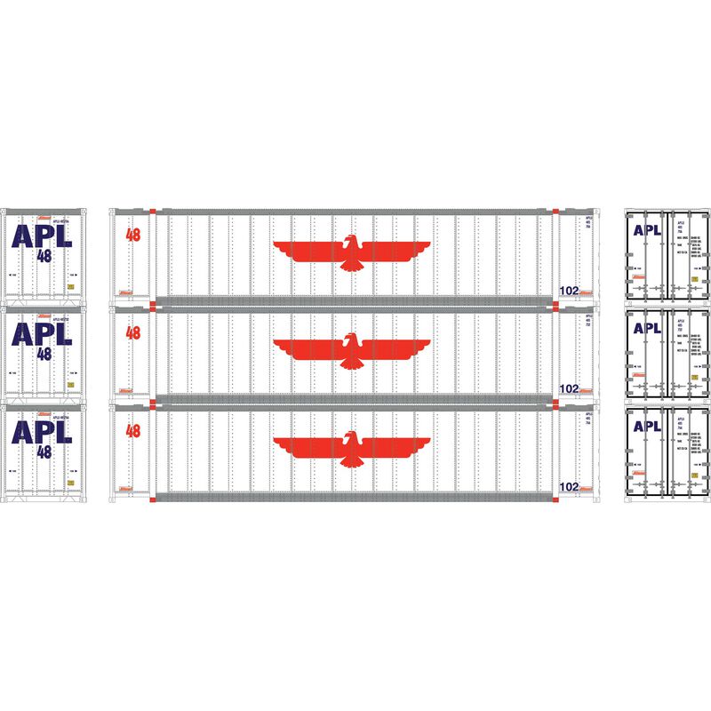 N 48' Containers, APLU #485711 / 485732 / 485766 (3)