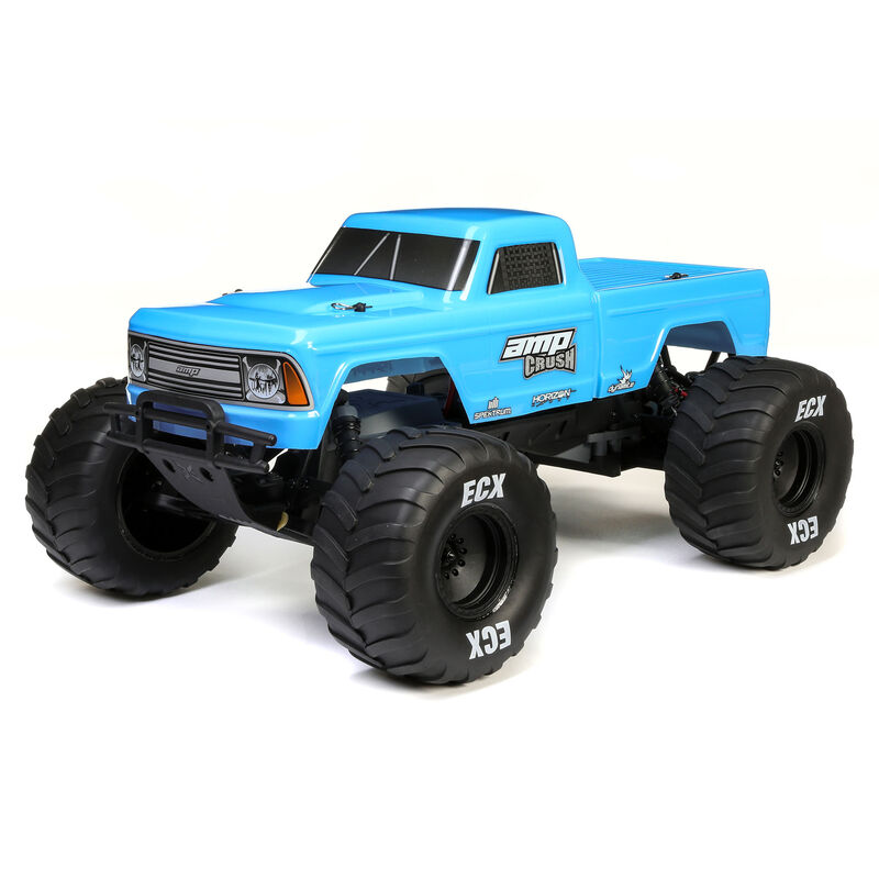 1/10 Amp Crush 2WD Monster Truck Brushed RTR, Blue - SCRATCH & DENT