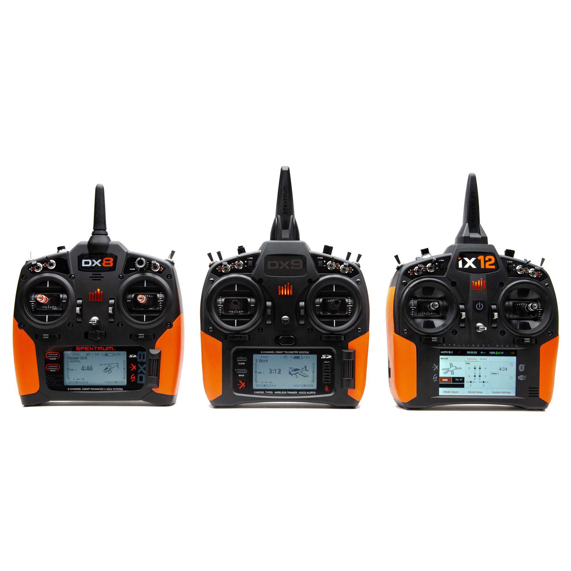Spektrum Orange Grip Set with Tape: DX6 G2/3, DX8 G2 | Tower Hobbies
