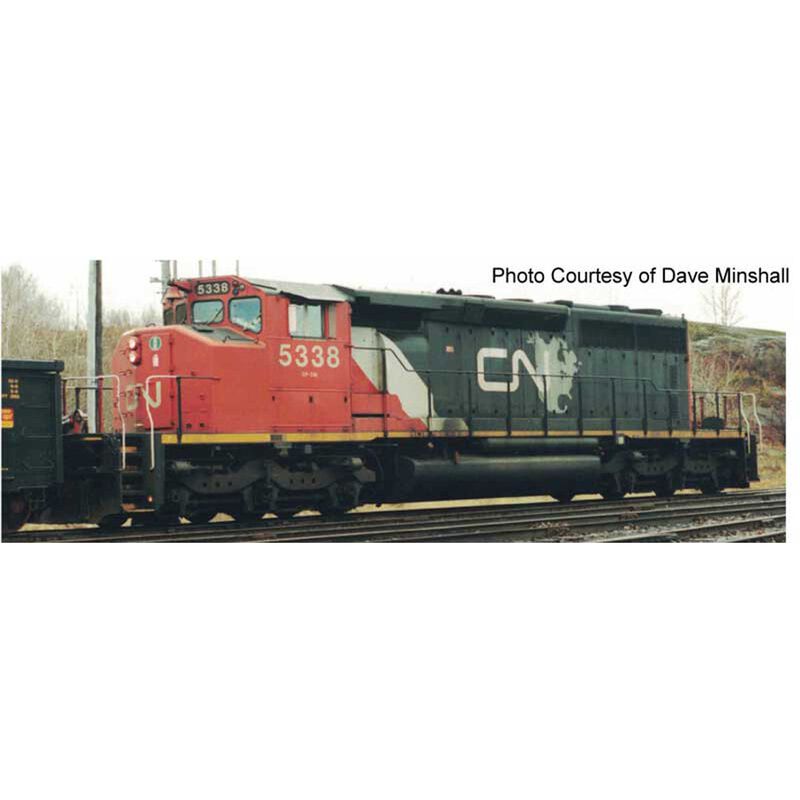 HO GMD SD40-2W Locomotive with DCC & Sound, CN NA MAP Scheme #5338