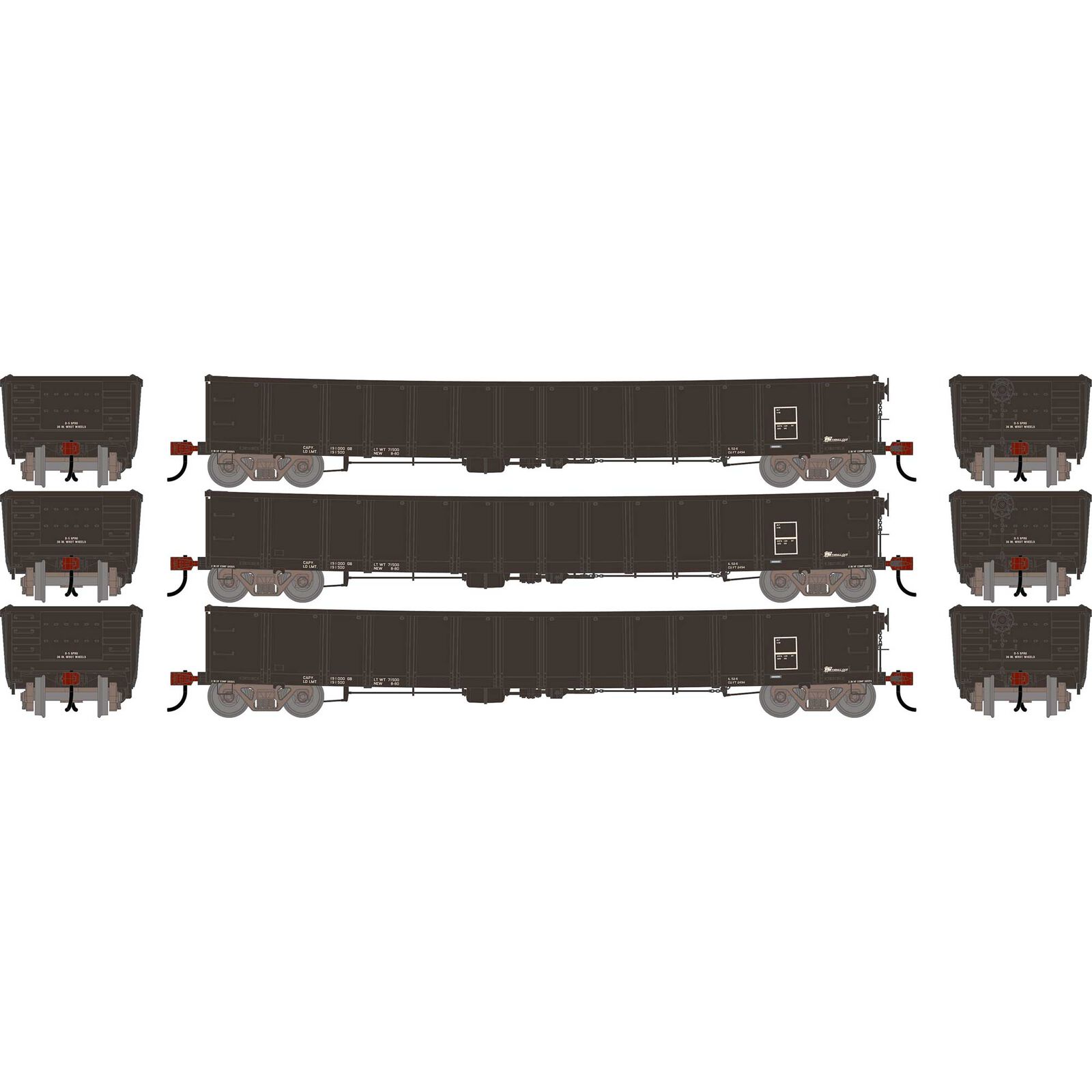 HO ATH 52' Mill Gondola, Primed For Grime CarKnocker Data Only Faded Black (3)