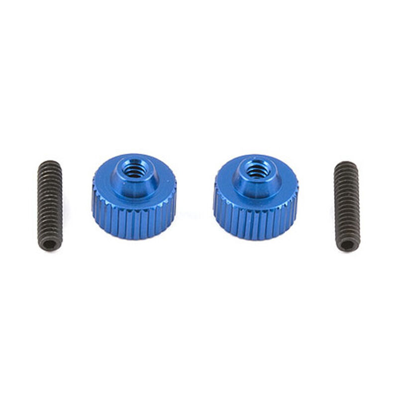 Factory Team Battery Strap Thumbscrews, 1/10 Team Associated SC10 (2)