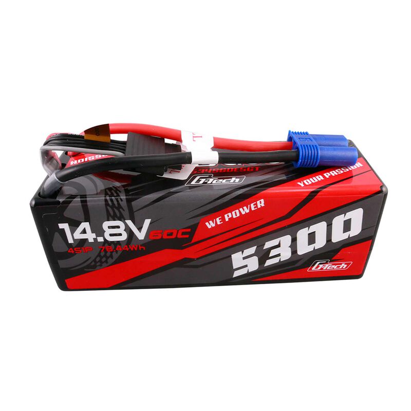 14.8V 5300mAh 4S 60C G-Tech Hardcase LiPo Battery:EC5