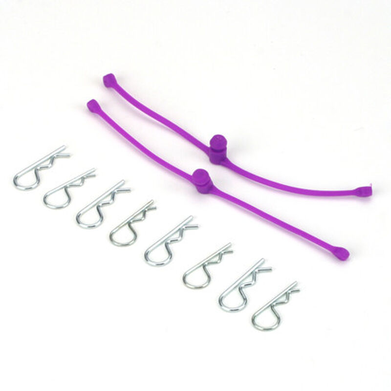 Body Klip Retainers, Purple (2)
