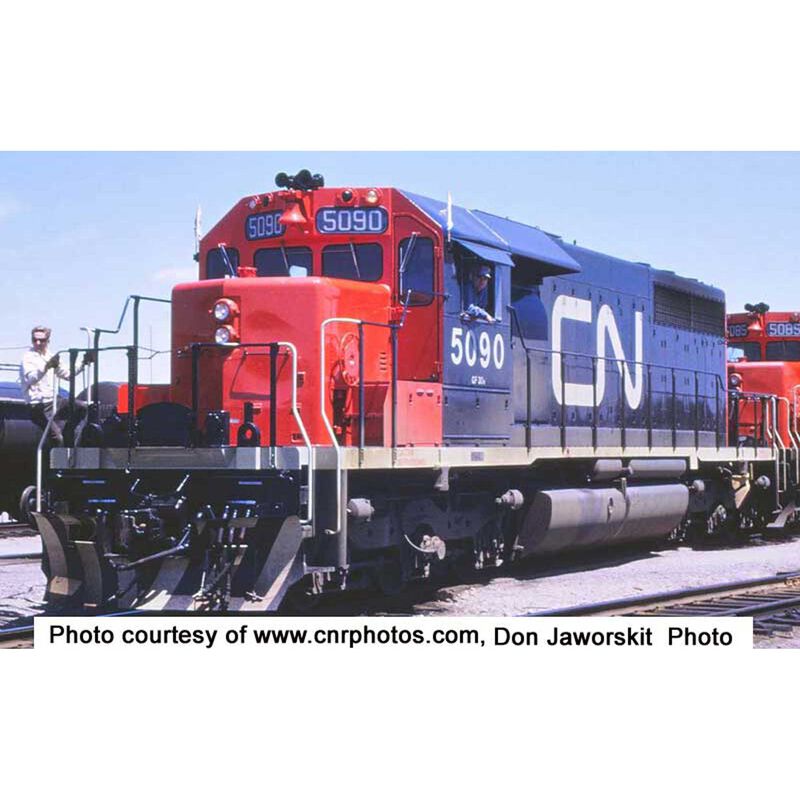 HO SD40 w DCC & Sound CN Noodle Red Black #5090