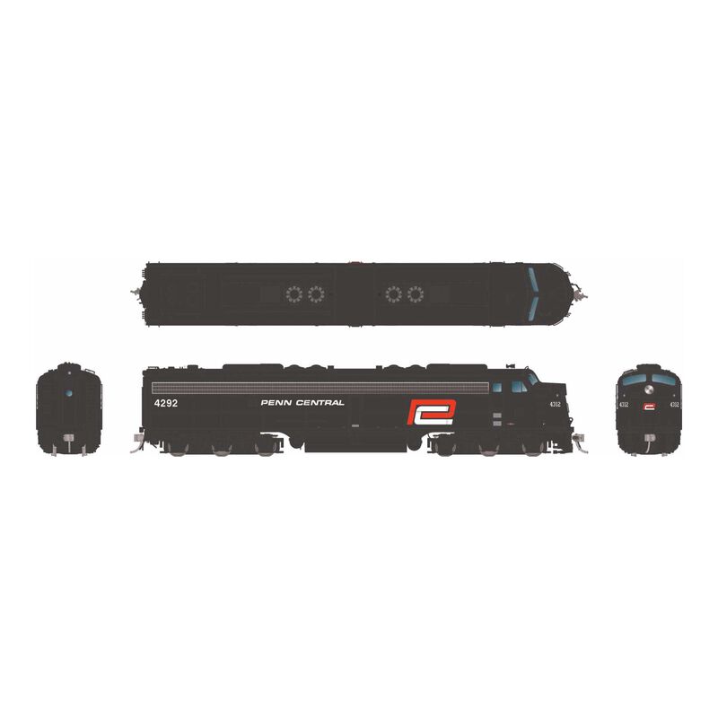 HO EMD E8A (DC/Silent): Penn Central - Red P: #4312