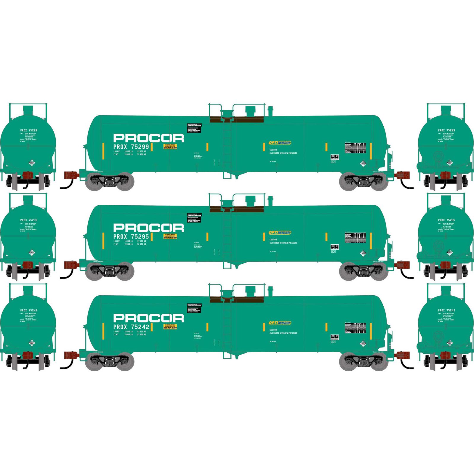 N ATH 30K Ethanol Tank Car, PROX #75242/75295/75299 (3)