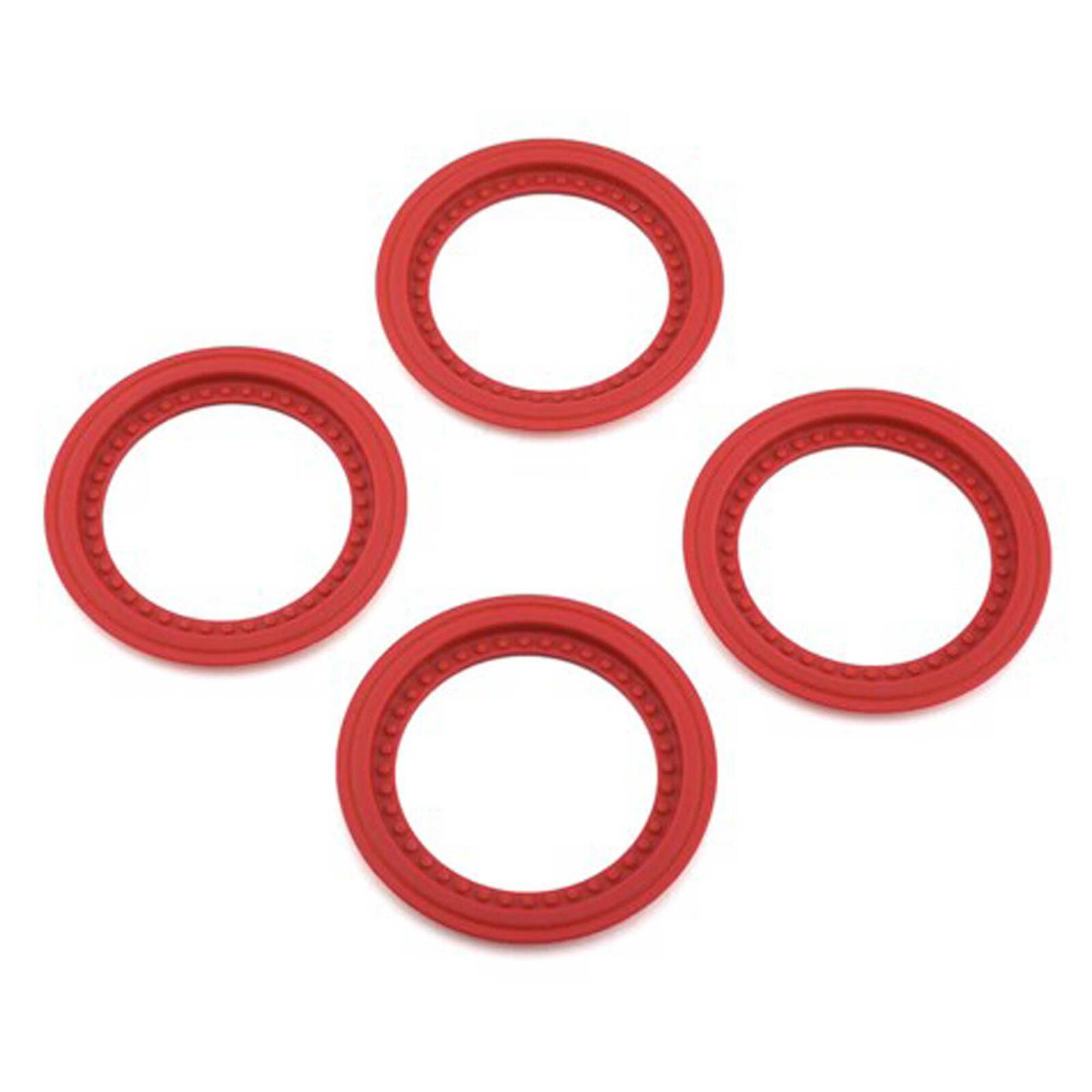 Tribute Wheel Mock Beadlock Rings-glue-on, Red (4)