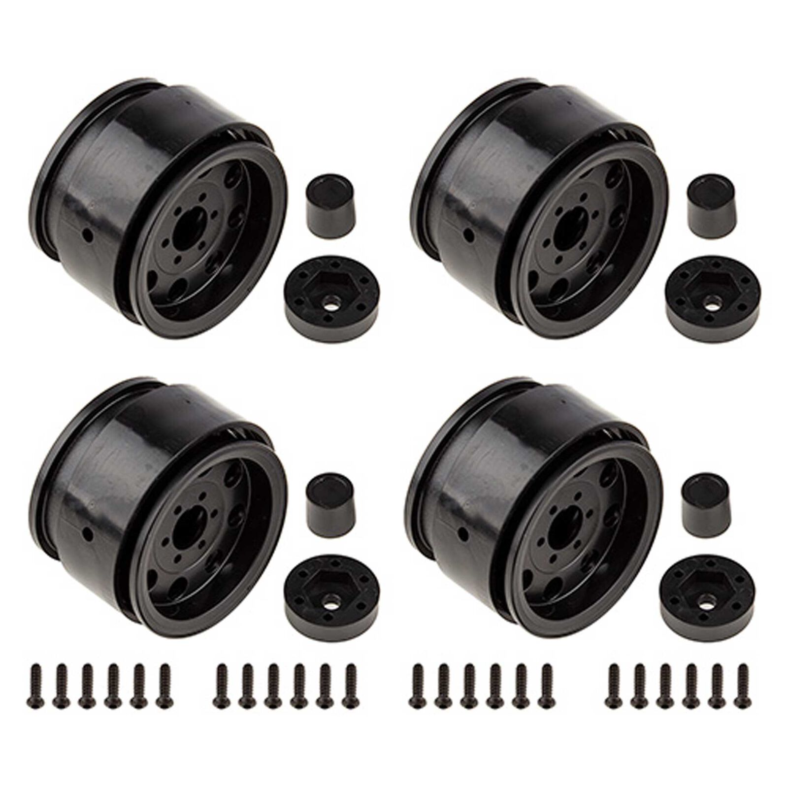 1/10 The Ocho 1.9" Rock Crawler Wheels, Black (2)