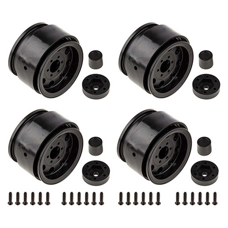 1/10 The Ocho 1.9" Rock Crawler Wheels, Black (2)