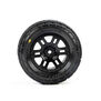 Menace Front/Rear Street Tires Mounted 12mm Black Split Six (2): ARRMA MINI KRATON