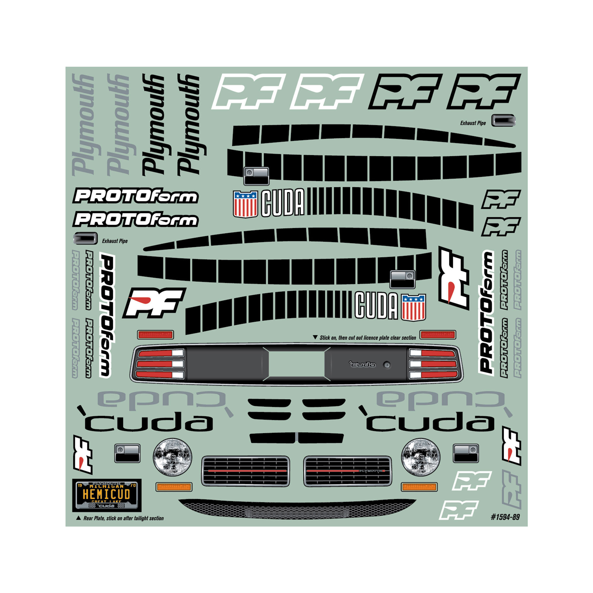 PROTOform 1/10 1970 Plymouth Barracuda Clear Body: Vintage Trans