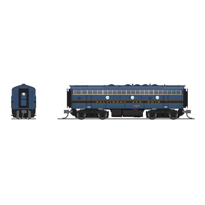 N EMD F7B Locomotive, B&O 5456, Blue / Black / Gold