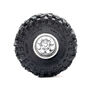 1/30 Baja Pro X Front/Rear Mounted Chrome Beast Tires (4): Axial SCX30