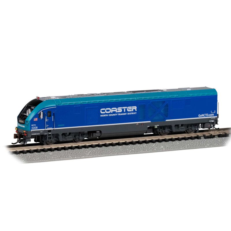 N Siemens SC-44 Charger Locomotive w/ DCC - North County Transit District Coaster #5008