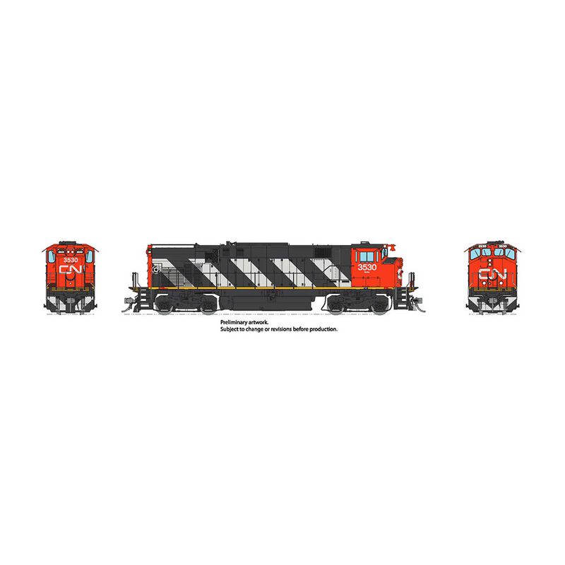 HO M-420 DC Locomotive CN MR-20b Stripes #3559