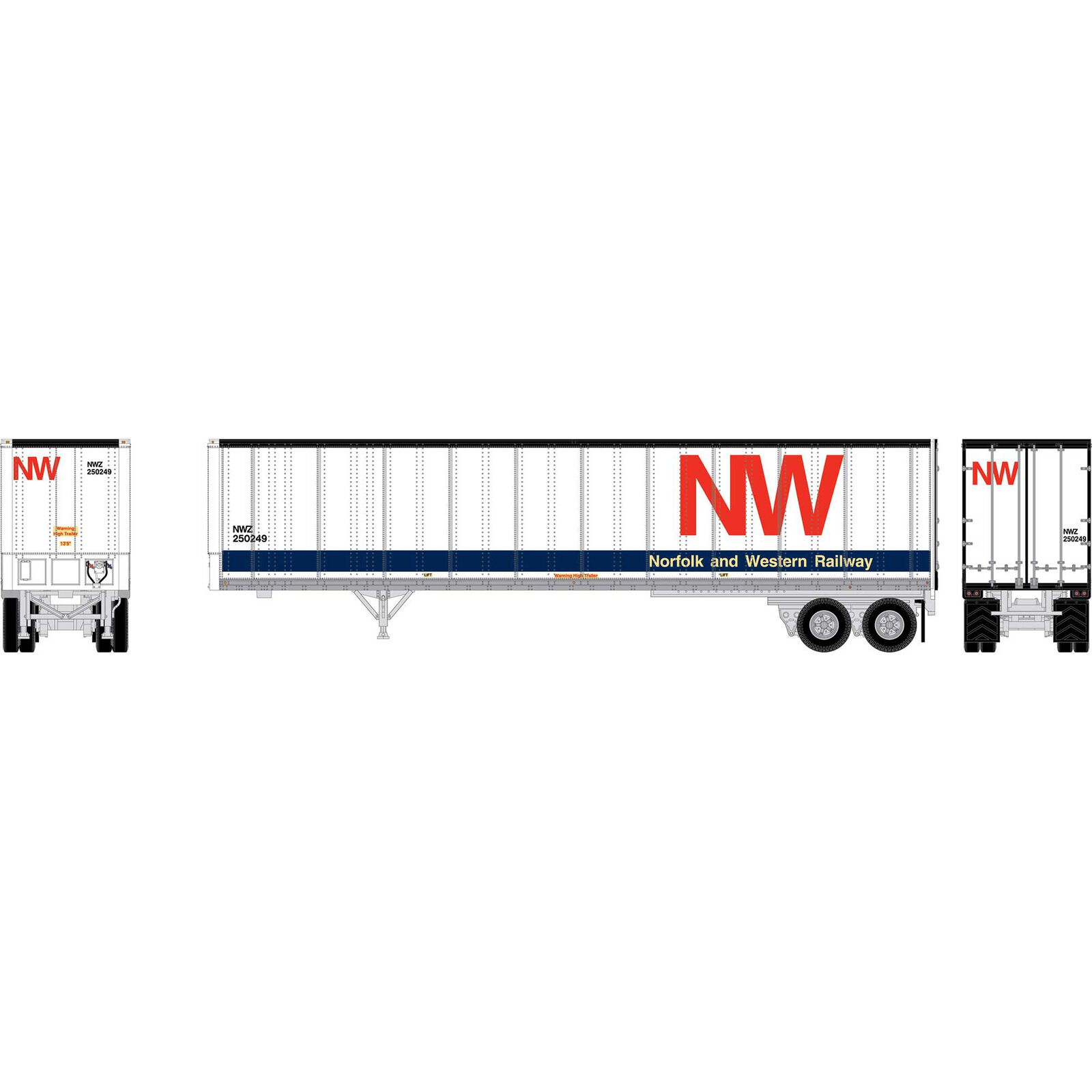 N ATH 45' Fruehauf Z-Van Trailer Smooth Side, NWZ #250249