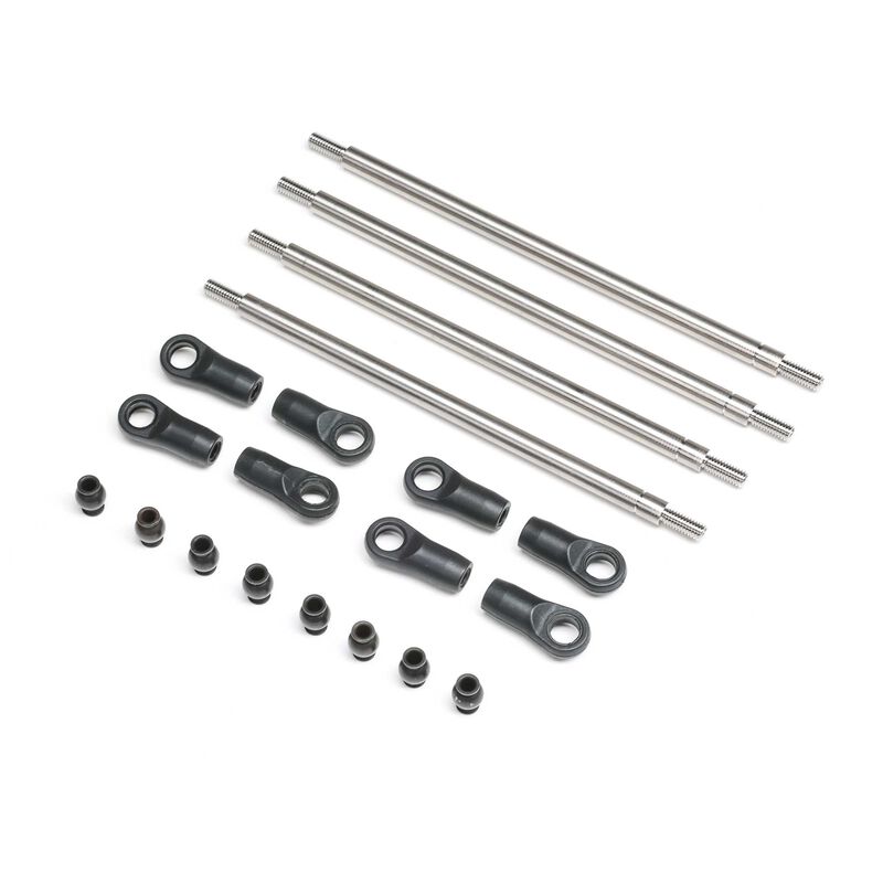Rear Upper/Lower Links Set, Titanium: AXP8