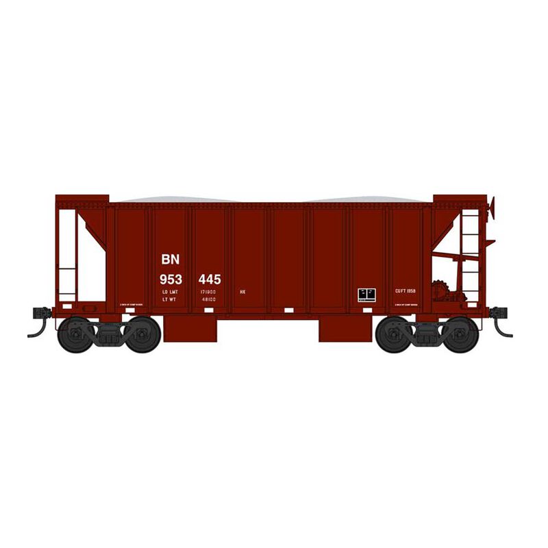 HO 70 Ton 2 Ballast Car with Side Chutes Burlington Northern #953552