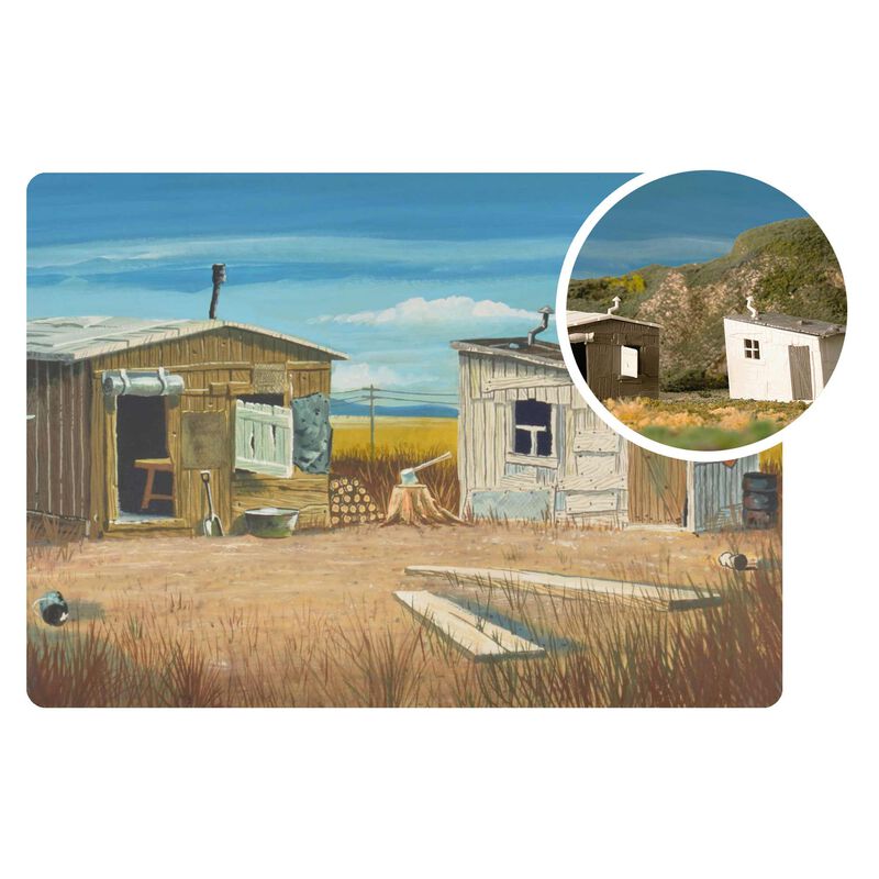 HO Plasticville USA 75TH Anniversary Hobo Shacks