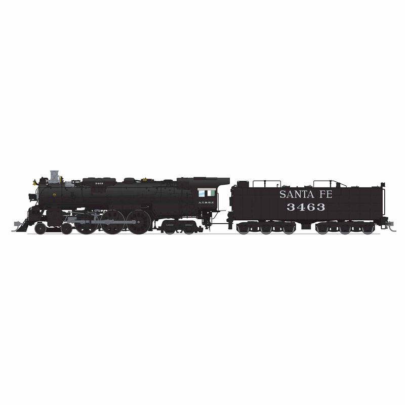 HO ATSF 3460 Class 4-6-4, #3463, As Appears Today, No-Sound / DCC-Ready
