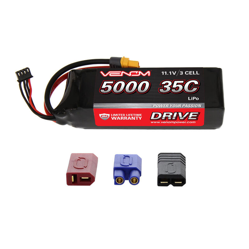 11.1V 5000mAh 3S 35C DRIVE LiPo Battery: UNI 2.0 Plug