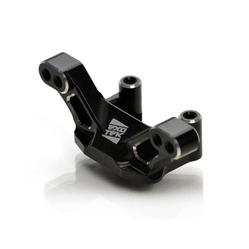 Heavy Duty RC Front Camber Block, 7075 Black & Silver: All Losi 22S