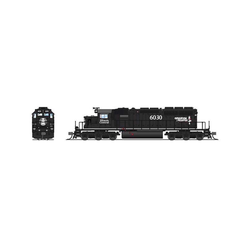 N, EMD SD40-2 Locomotive, IC 6030 Black Operation Lifesaver