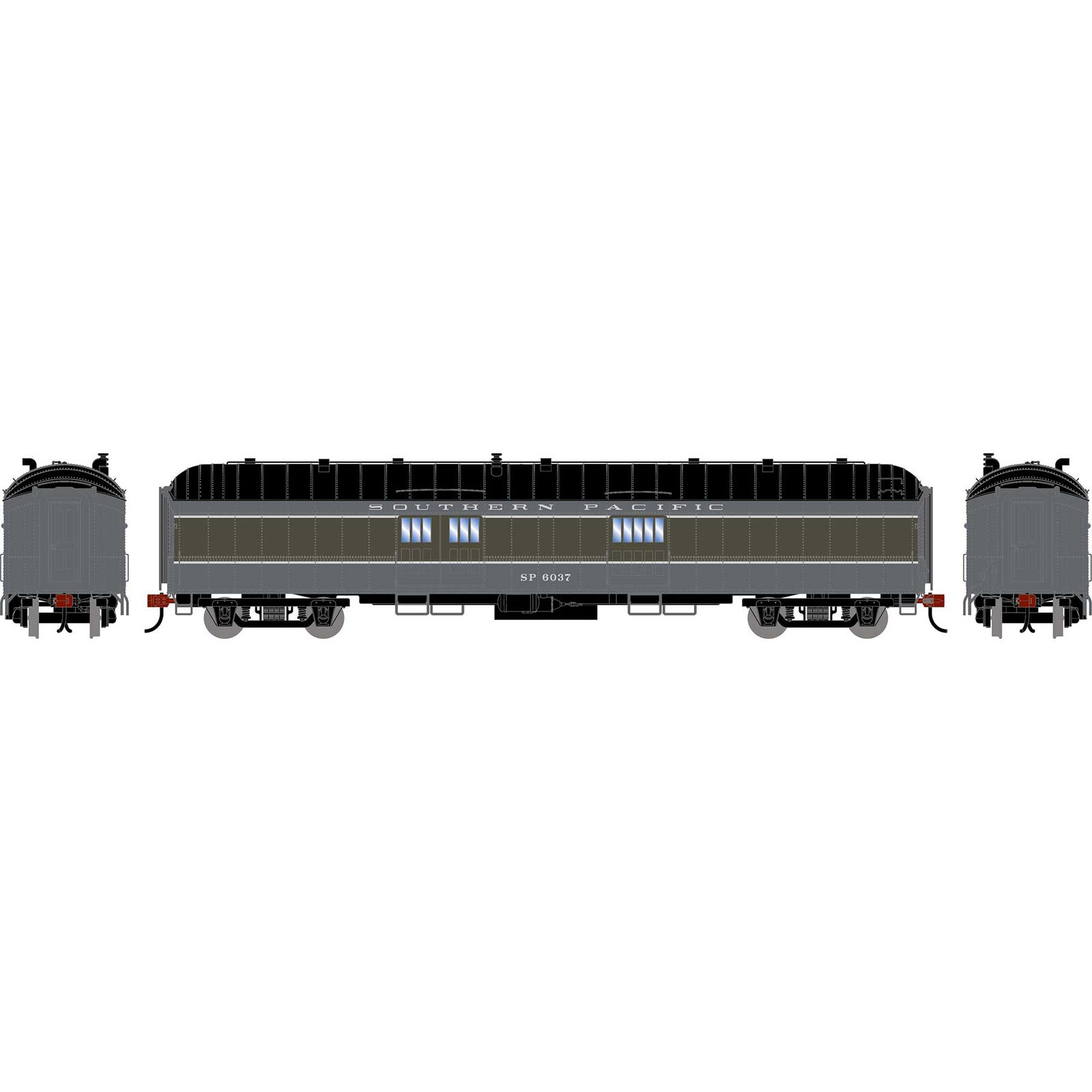 HO ATH 60' Pullman Common Standard Baggage Car, SP 'Two-Tone Gray' #6037