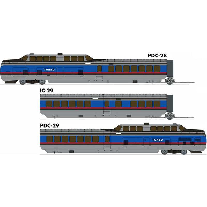 HO UAC TurboTrain DC/DCC/Sound PC/DOT Set (3)