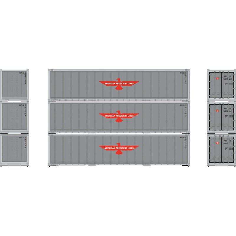 HO 40' Smooth Side Containers, APL #2 (3)