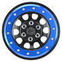1/6 Steelies Stamped Steel 2.9" Dual Offset SCX6 Wheels Blue/Black