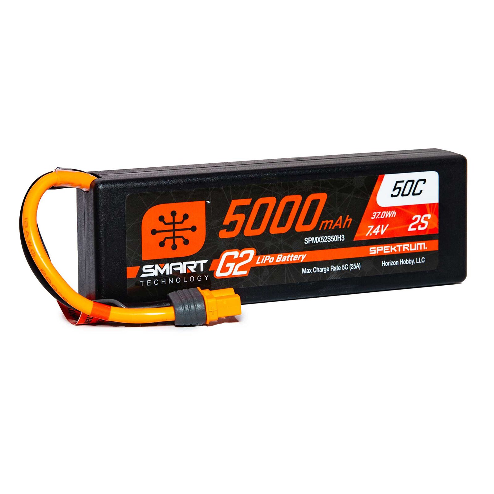 SPEKTRUM SMART LIPO 7.4V 5000MAH 100C HARDCASE IC3 - Tienda RC