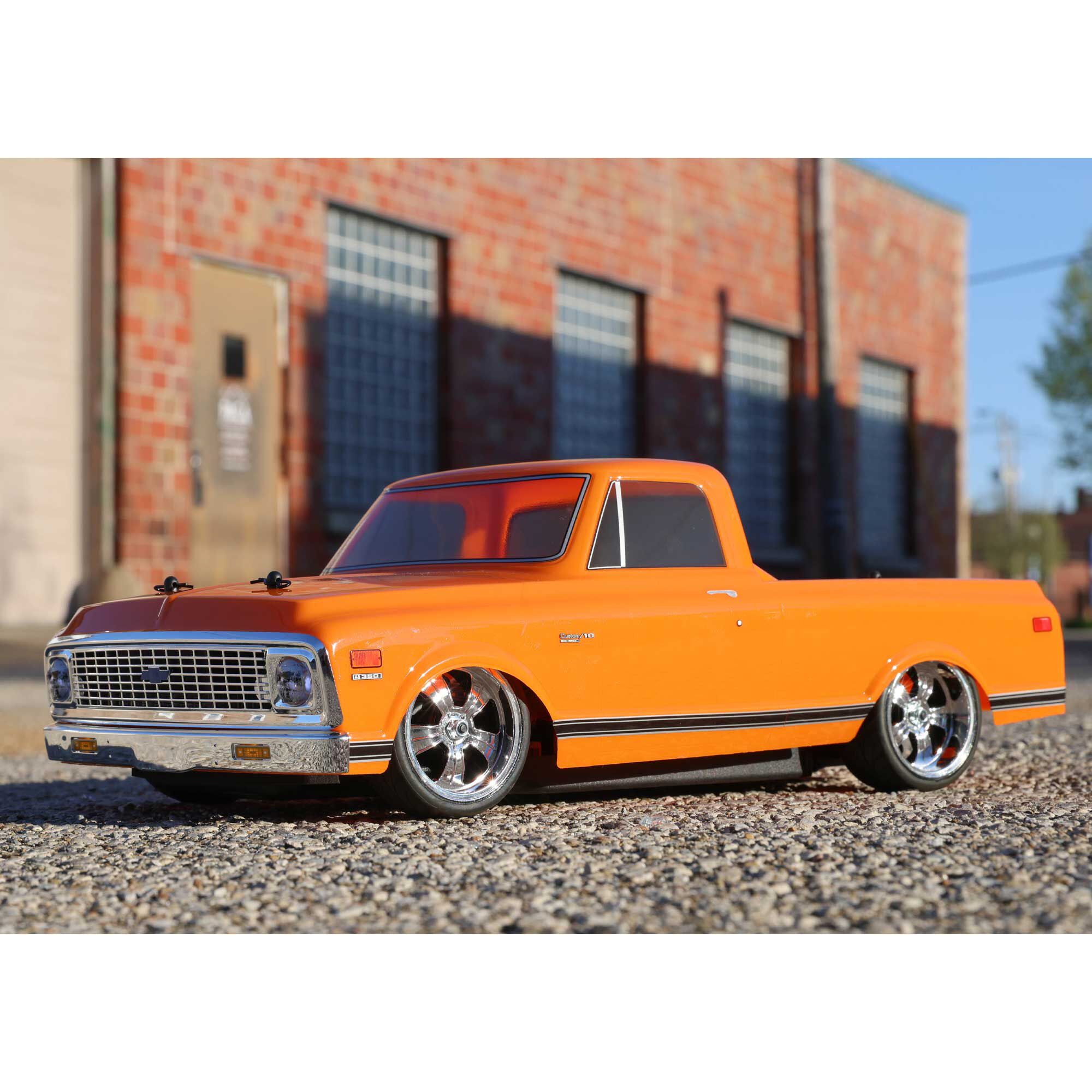 Losi 1/10 1972 Chevy C10 V100 AWD Pickup Truck Brushed RTR, Orange