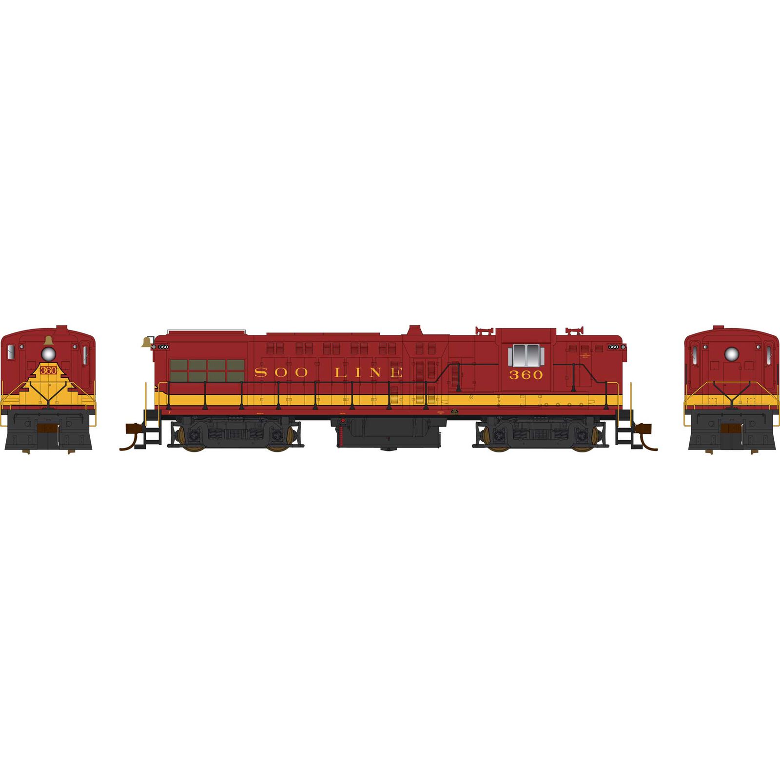 HO DRS-4-4-1500 SOO Loco #360