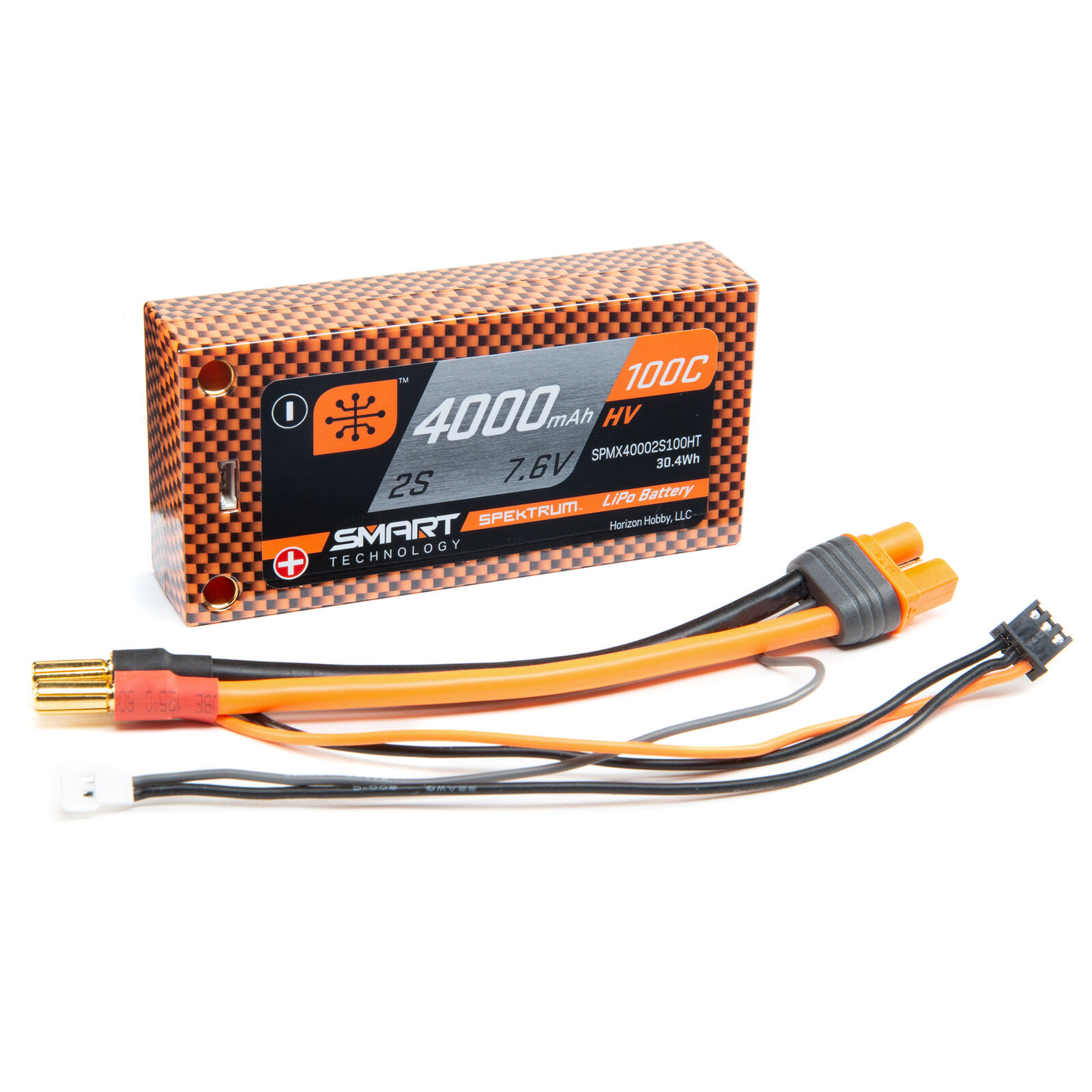 7.6V 4000mAh 2S 100C Smart Race Shorty Hardcase LiHV Battery: Tubes, 5mm